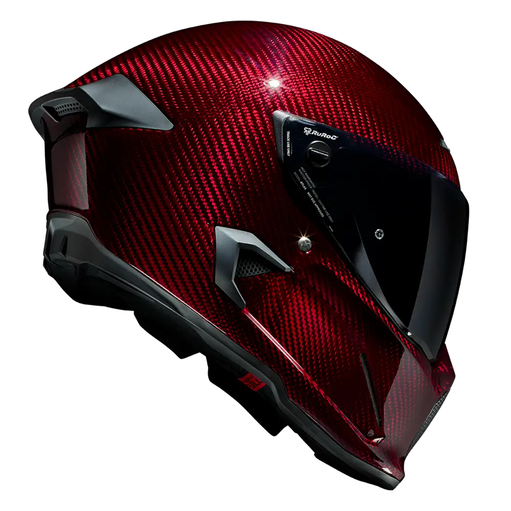 Ruroc Atlas 4.0 Carbon Helmet - Ruby Carbon