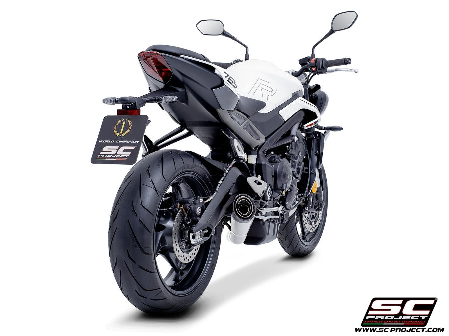SC Project S1 3-1 Stainless Steel Full Exhaust System for Triumph Street Triple RS 2024-25