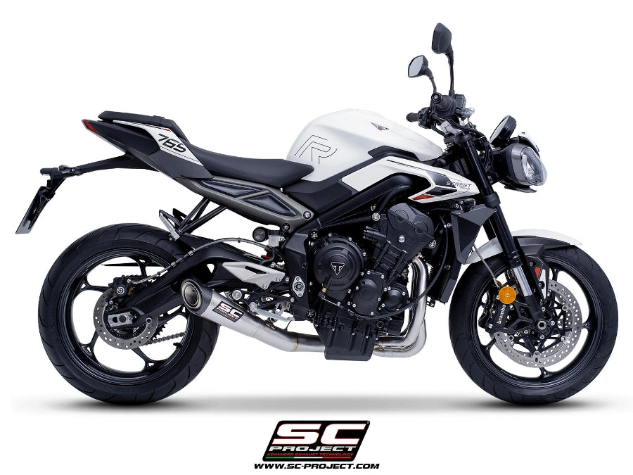 SC Project S1 3-1 Stainless Steel Full Exhaust System for Triumph Street Triple RS 2024-25