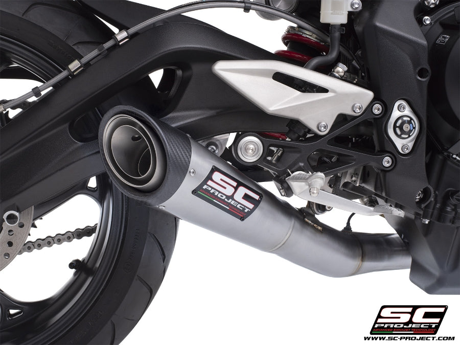 SC Project S1 3-1 Stainless Steel Full Exhaust System for Triumph Street Triple RS 2024-25
