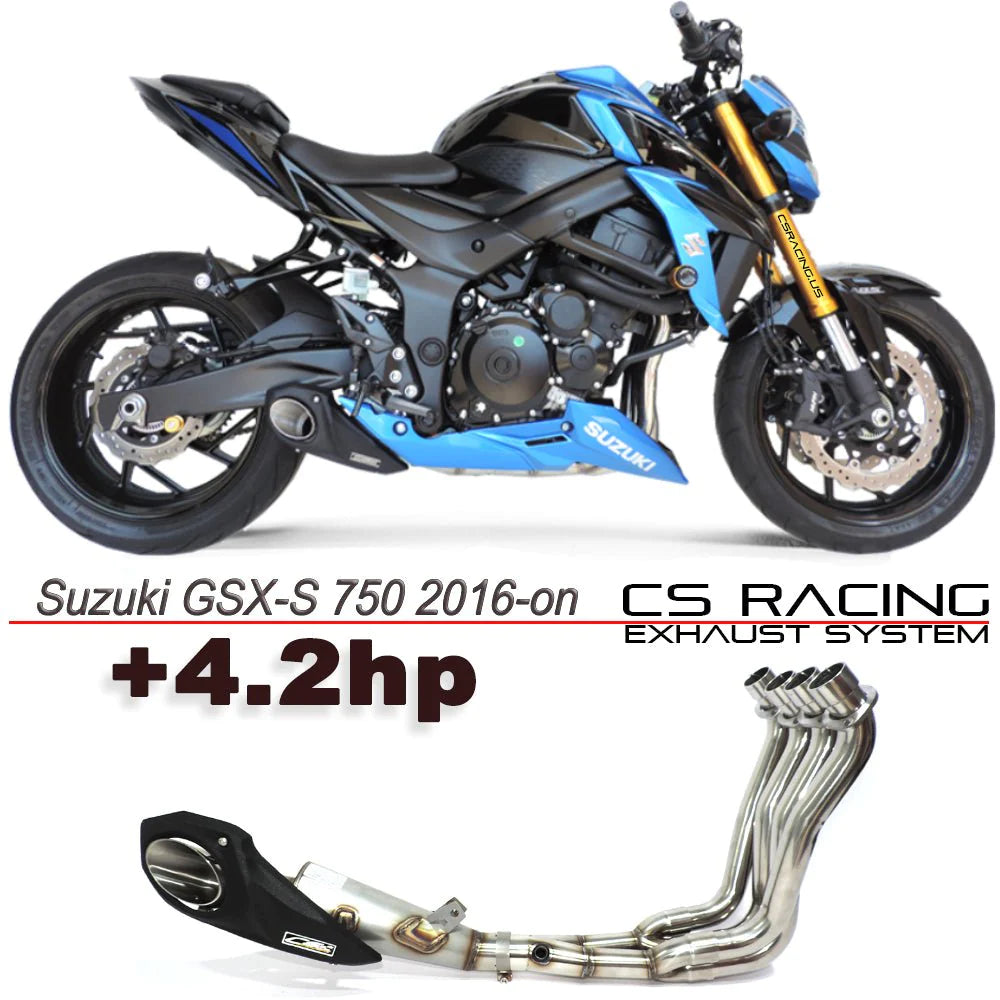 CS Racing Full Exhaust System for Suzuki GSX-S750 2016-23