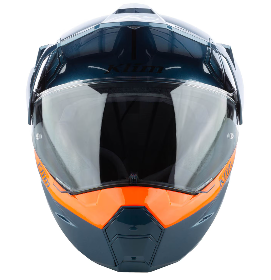 Klim X1 Alpha Helmet - Gloss Concept Petrol - Strike Orange