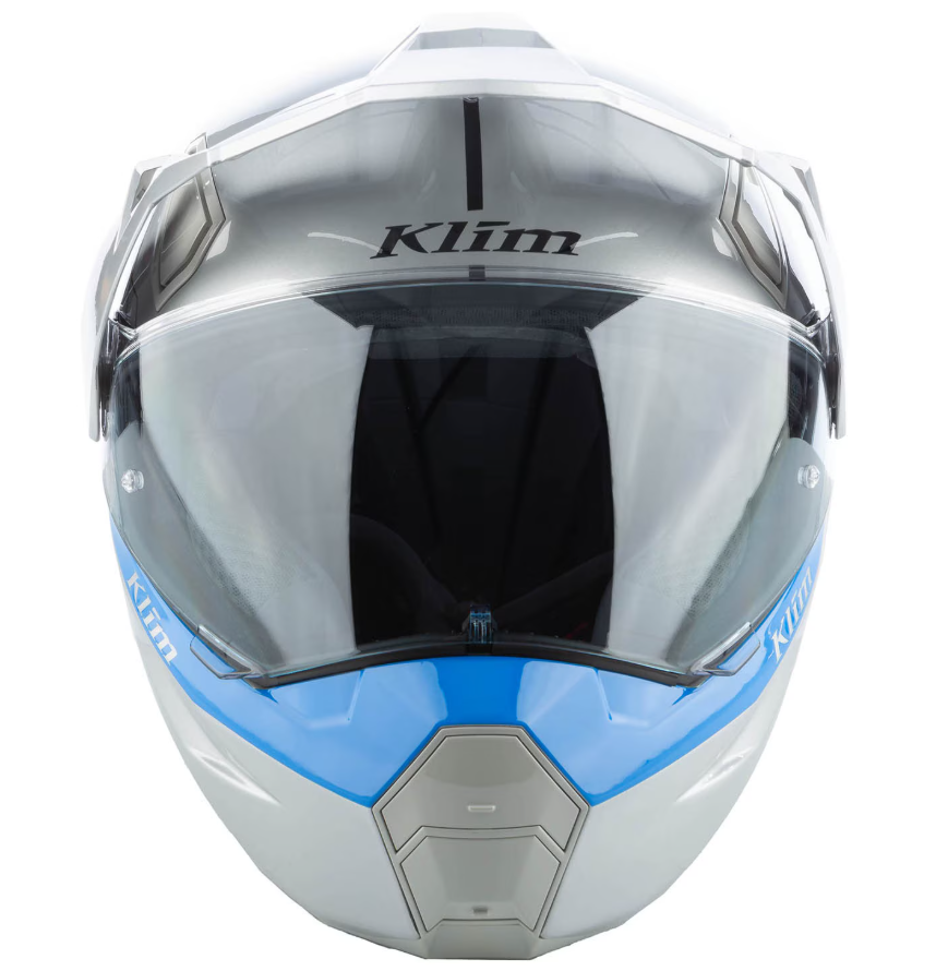 Klim X1 Alpha Helmet - Gloss Concept High-Rise - Electric Blue Lemonade