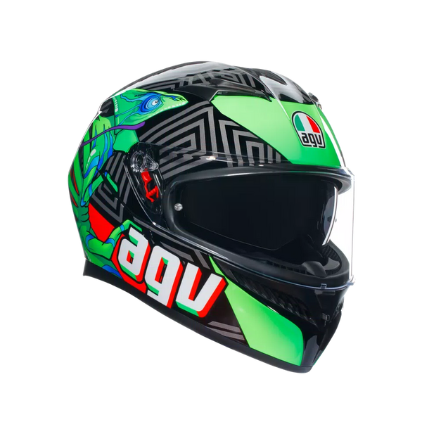 Buy AGV K3 Kamaleon Black/Red/Green Helmet Online in India