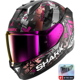 Shark Skwal i3 Hellcat Helmet - Black/Grey/Pink