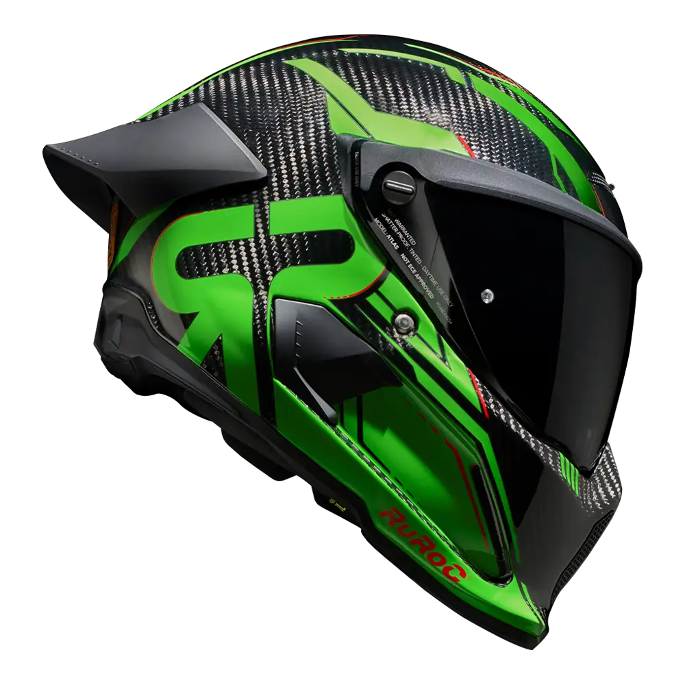 Ruroc Atlas 4.0 Track Helmet - Viper Green