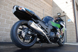 Brocks CT Single Full Exhaust System w/ 16" Muffler for Kawasaki ZX-14R