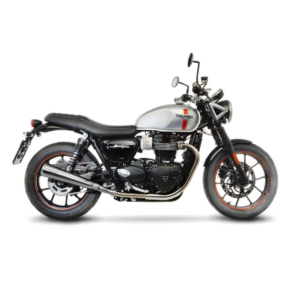 LeoVince Classic Racer Dual Slip-On Exhaust for Triumph Street Twin 2016-20