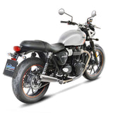 LeoVince Classic Racer Dual Slip-On Exhaust for Triumph Street Twin 2016-20