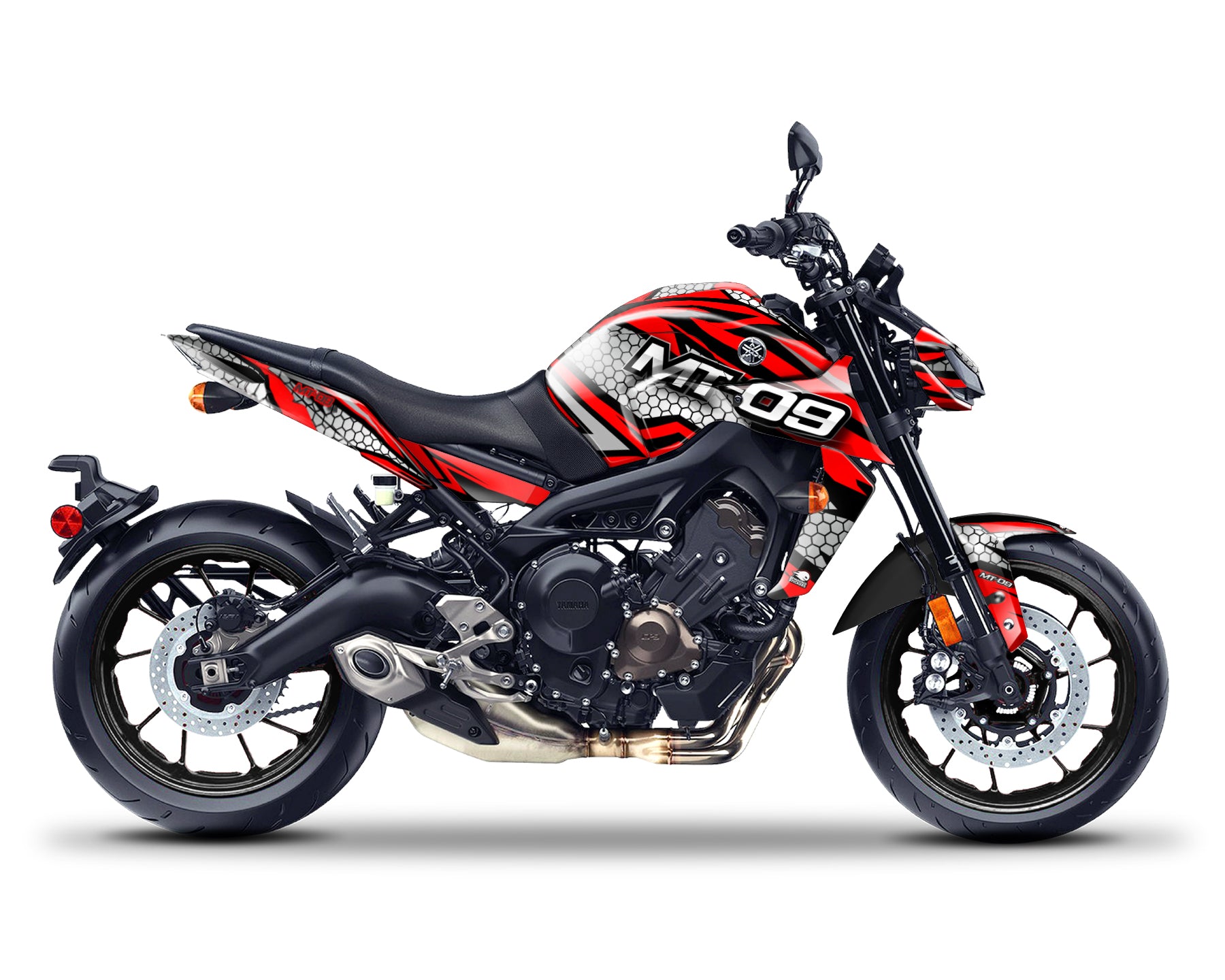 Spinning Stickers Hexagon Graphics Kit For Yamaha MT 09 2017-20