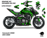 Spinning Stickers Hexagon Graphics Kit For Kawasaki Z1000 2014-20