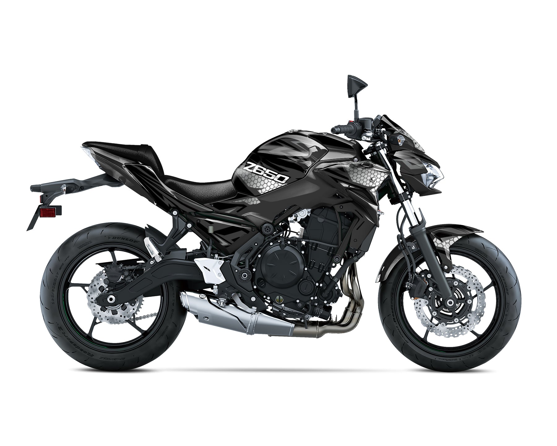 Spinning Stickers Hexagon Graphics Kit For Kawasaki Z650 2017-22