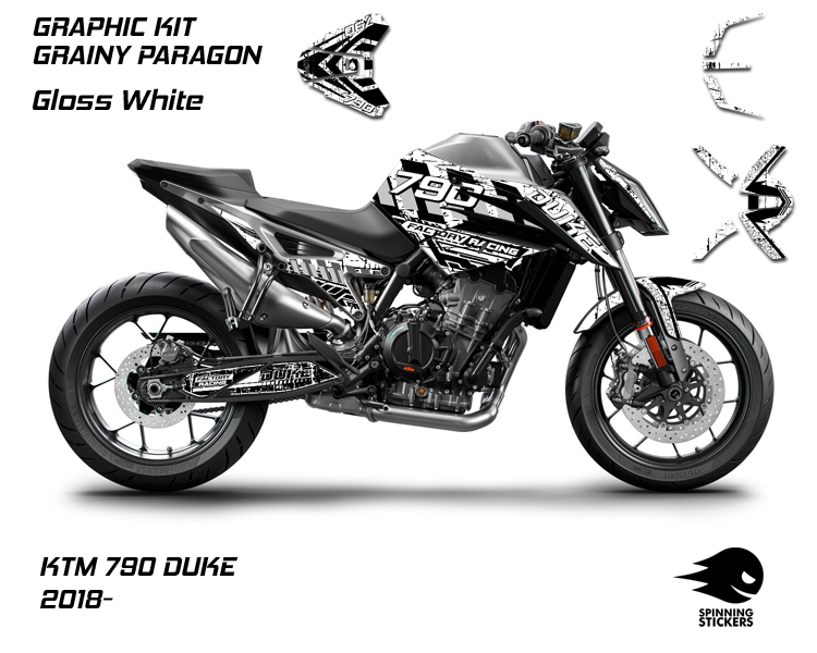 Spinning Stickers Grainy Paragon Graphics Kit For KTM 790 Duke 2018-20