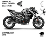 Spinning Stickers Grainy Paragon Graphics Kit For KTM 790 Duke 2018-20