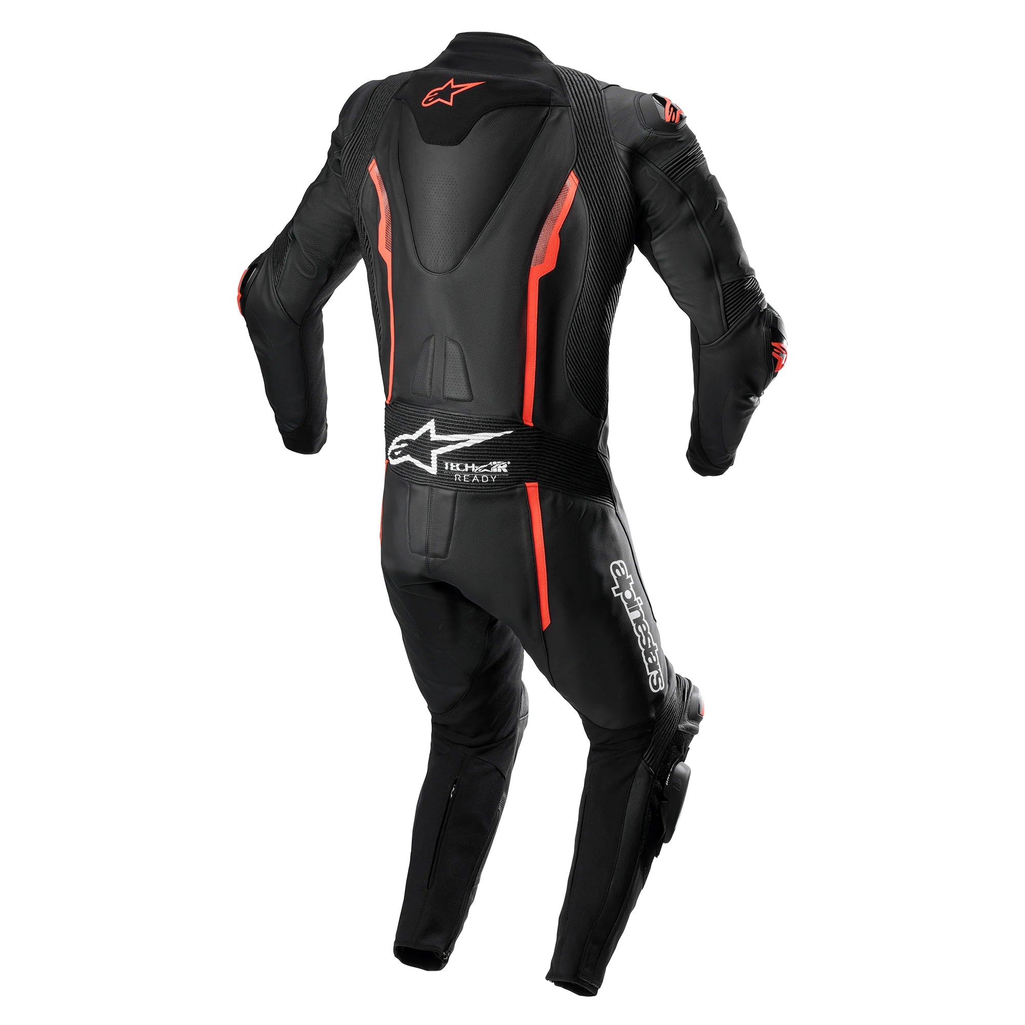 Alpinestars Missile V2 One Piece Leather Suit - Black/Red Fluo
