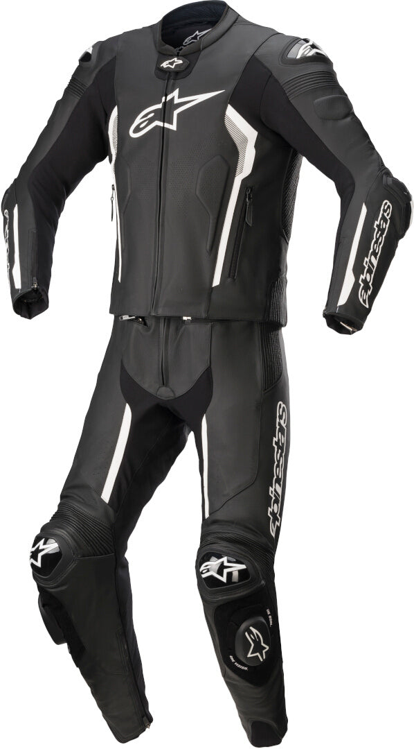 Alpinestars Missile V2 Two Piece Leather Suit - Black/White