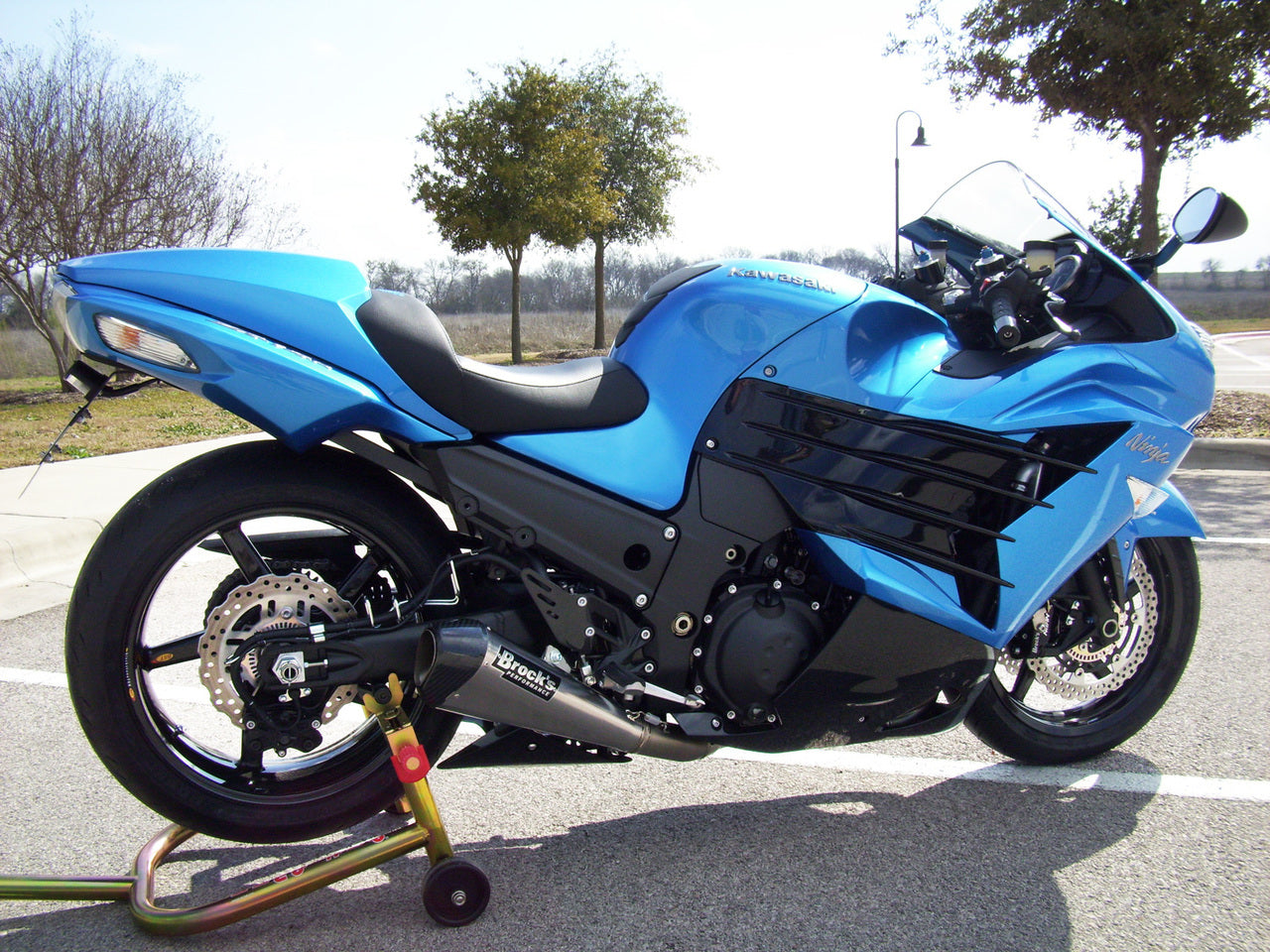 Brocks CT Megaphone Full Exhaust System w/ 17" Muffler for Kawasaki ZX-14R
