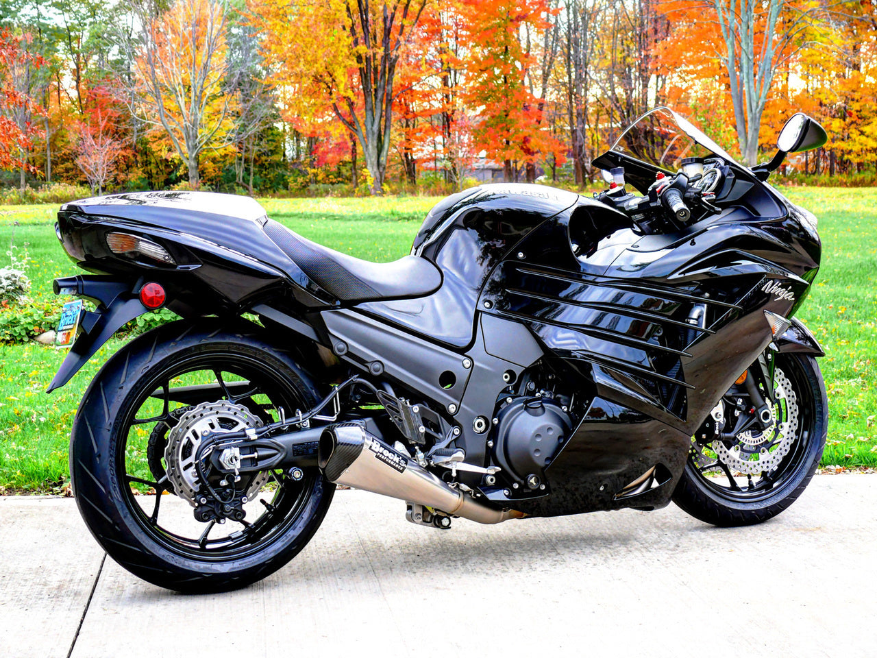 Brocks CT Megaphone Full Exhaust System w/ 17" Muffler for Kawasaki ZX-14R