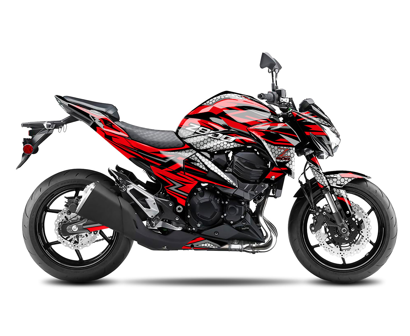 Spinning Stickers Hexagon Graphics Kit For Kawasaki Z800 2013-16