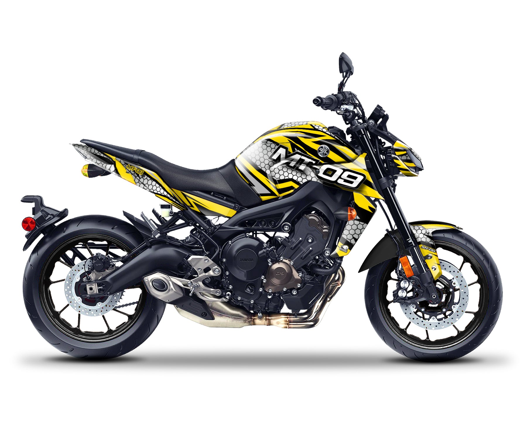 Spinning Stickers Hexagon Graphics Kit For Yamaha MT 09 2017-20