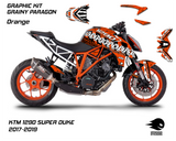 Spinning Stickers Grainy Paragon Graphics Kit For KTM 1290 Super Duke R 2017-19