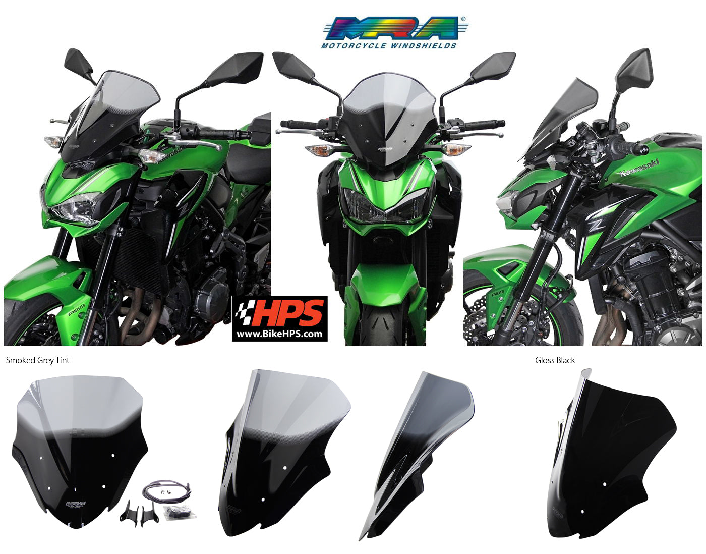 MRA Naked Double Bubble Racing Windscreen for Kawasaki Z900
