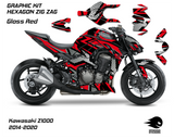 Spinning Stickers Hexagon Graphics Kit For Kawasaki Z1000 2014-20