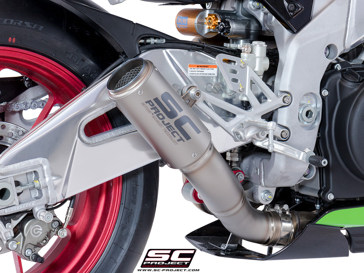 SC Project CR-T Low Position Slip-On Exhaust for Aprilia RSV4 RR
