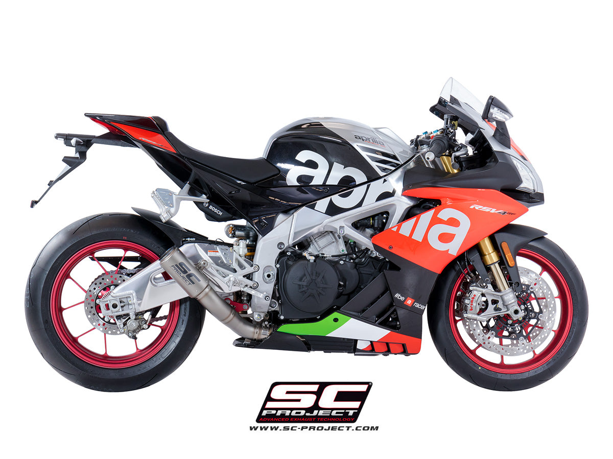 SC Project CR-T Low Position Slip-On Exhaust for Aprilia RSV4 RR