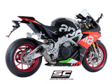 SC Project S1 Low Position Slip-On Exhaust for Aprilia RSV4 RR