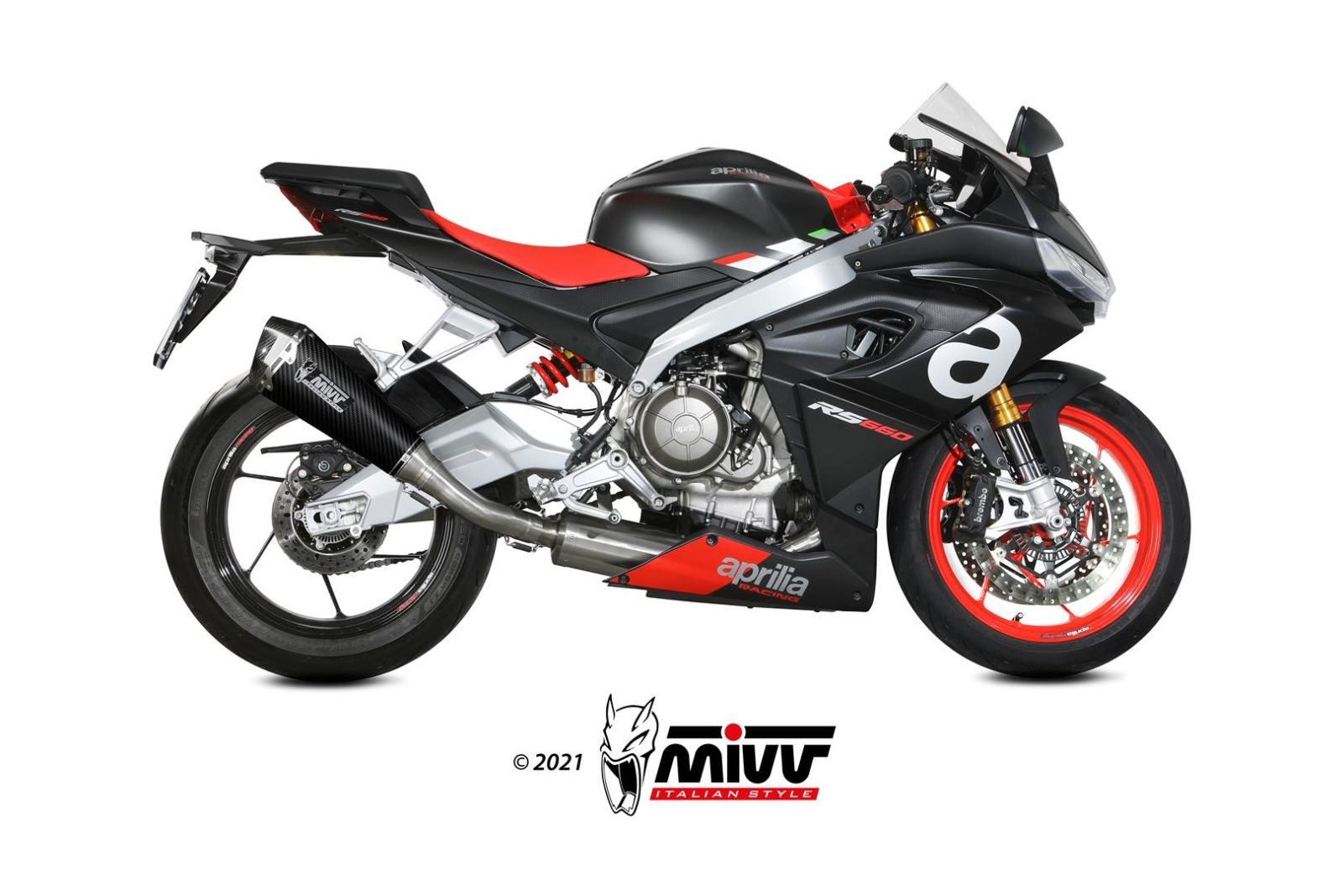 Mivv Delta Race Carbon Full Exhaust System for Aprilia RS 660 2020-22