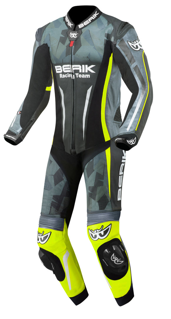 Berik Camo Track Perforated One Piece Leather Suit