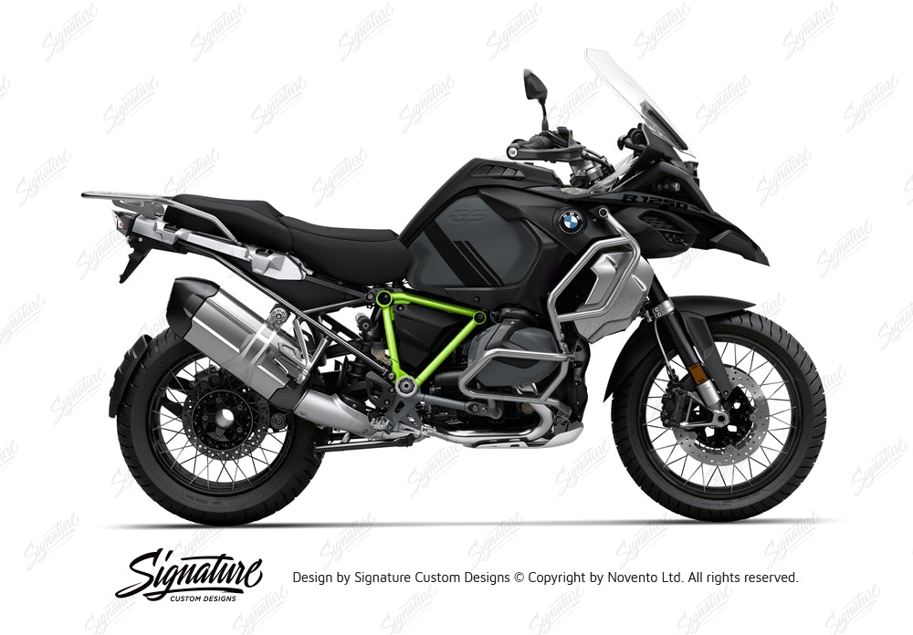SCD BMW R1250GS Adventure Triple Black Pyramid Frame Stickers