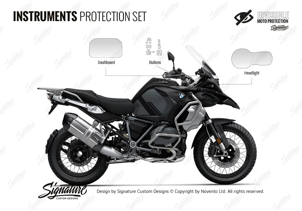 SCD BMW R1250GS Adventure Triple Black Advance Technology Instruments Protective Film