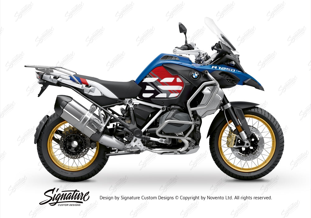SCD BMW R1250GS Adventure Style HP (Silver Tank) Style Anniversary LE Red Stickers