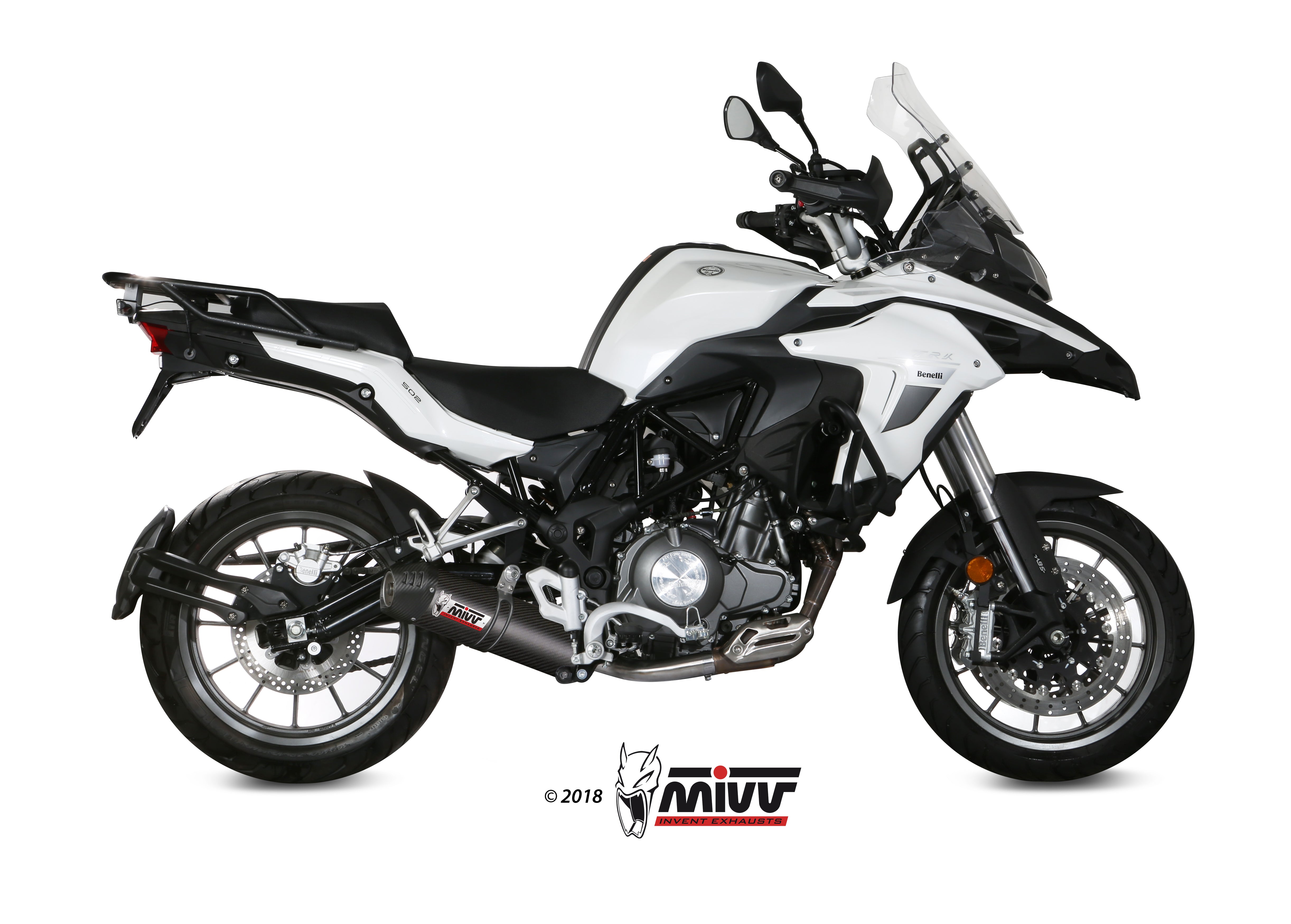 Mivv Oval Slip-On Exhaust for Benelli TRK 502