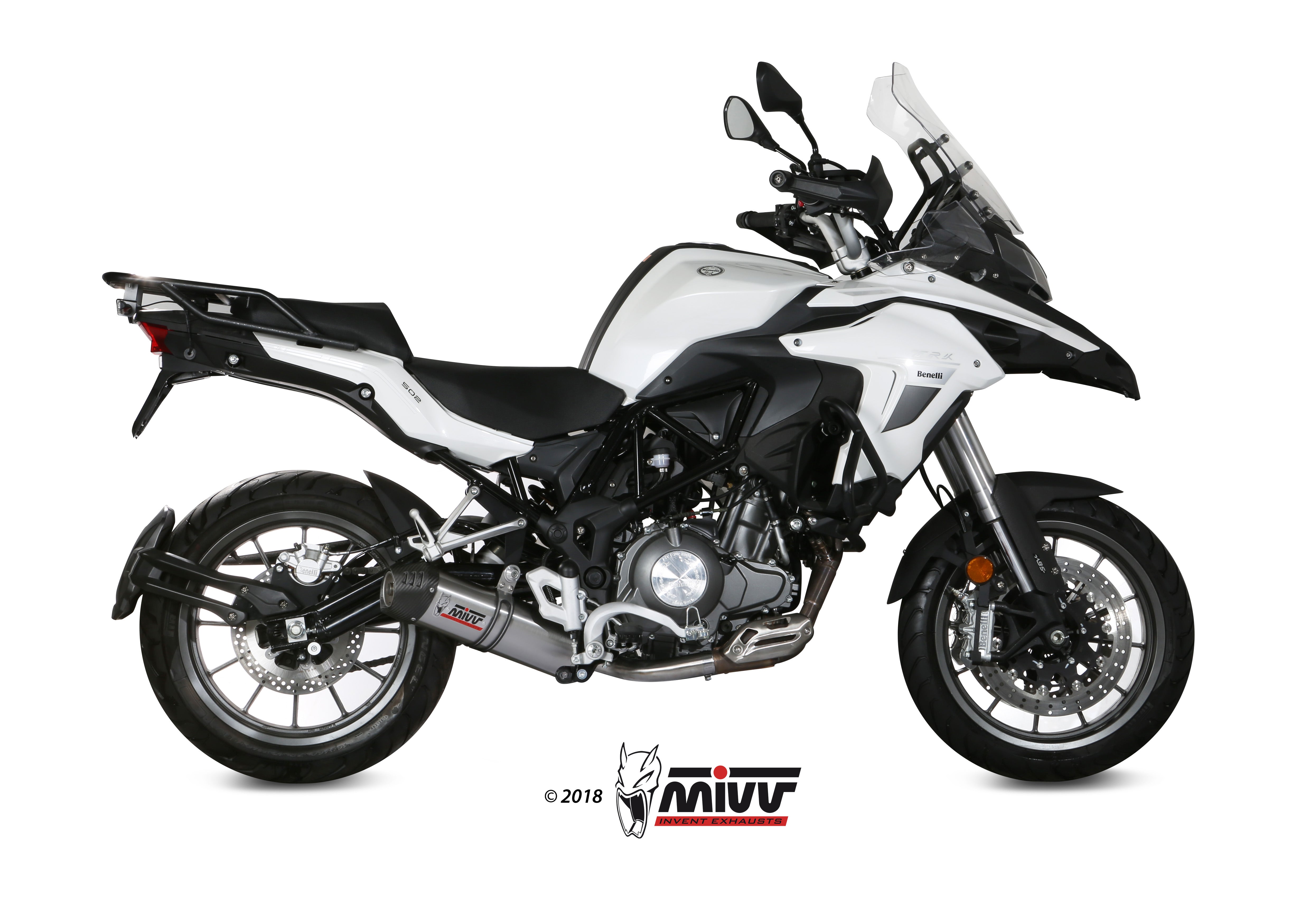 Mivv Oval Slip-On Exhaust for Benelli TRK 502