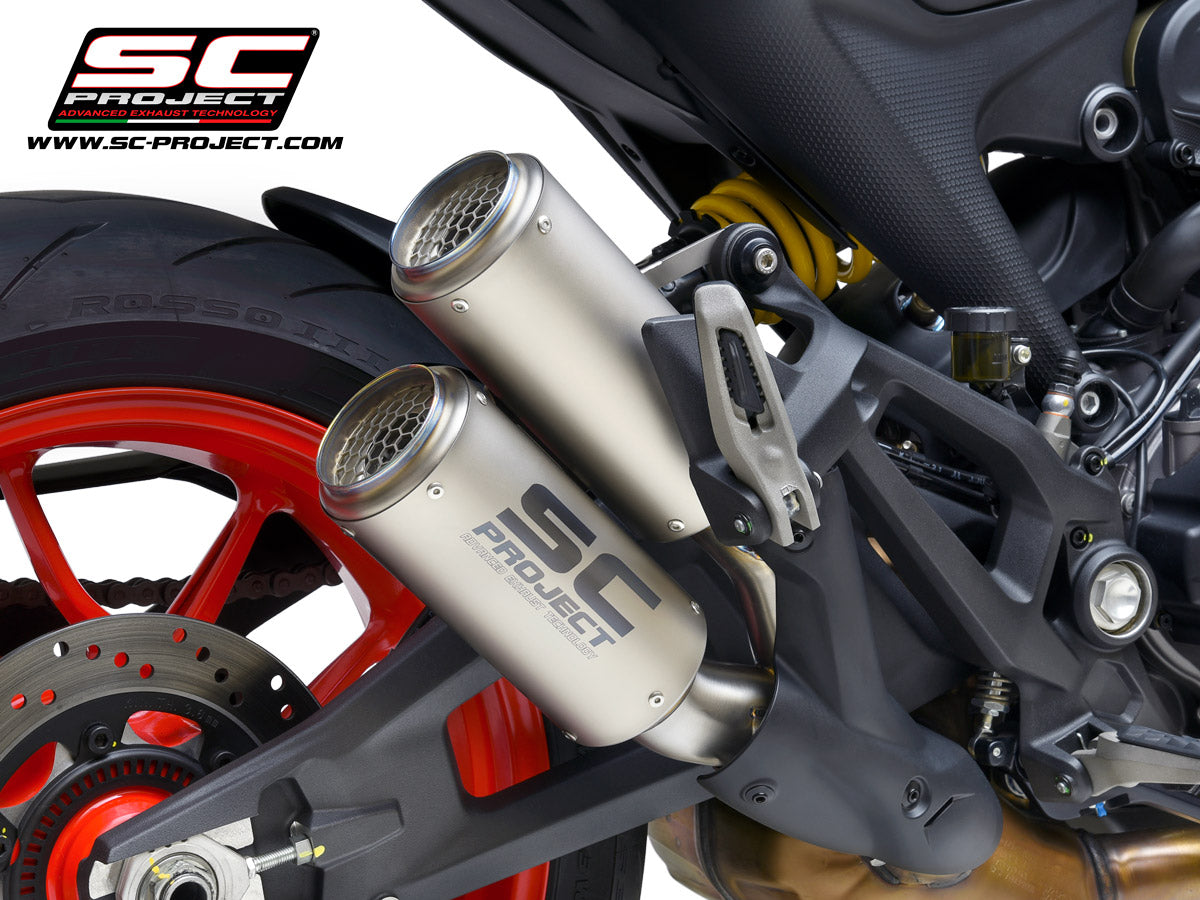 SC Project Twin CR-T Slip-On Exhaust for Ducati Monster 937 2021-22