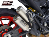 SC Project Twin CR-T Slip-On Exhaust for Ducati Monster 937 2021-22