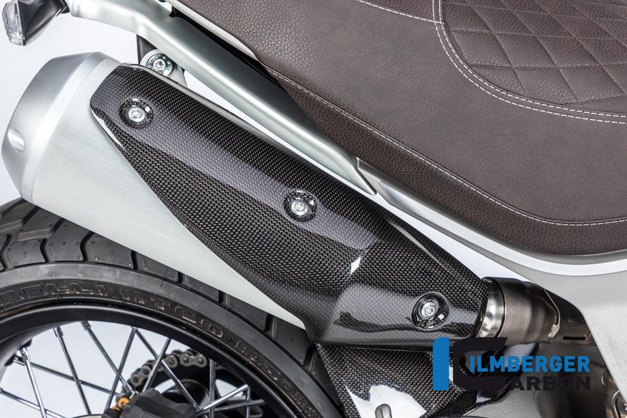 Ilmberger Carbon Fibre Right Exhaust Protection For Ducati Scrambler 1100 2017-22