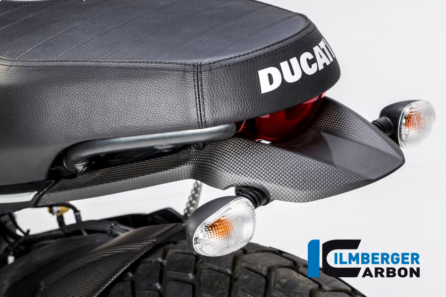 Ilmberger Carbon Fibre Rear Turn Signals Holder For Ducati Scrambler Icon 2016-22