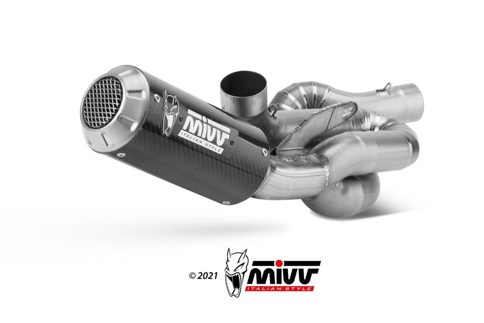 Mivv Carbon Fibre Full Exhaust System For Ducati Streetfighter V4 2020-22