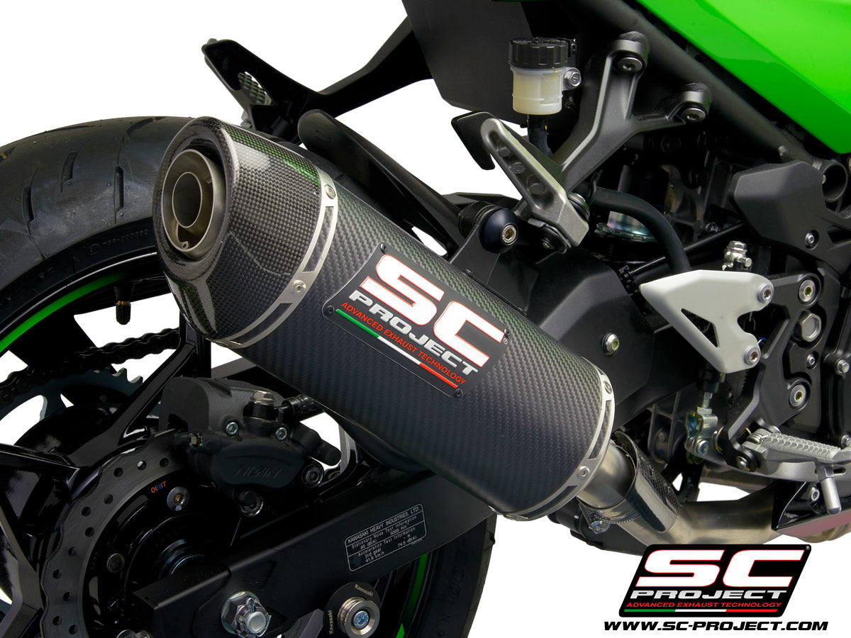 SC Project Oval Slip-On Exhaust for Kawasaki Ninja 400 2018-22