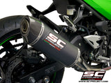 SC Project Oval Slip-On Exhaust for Kawasaki Ninja 400 2018-22