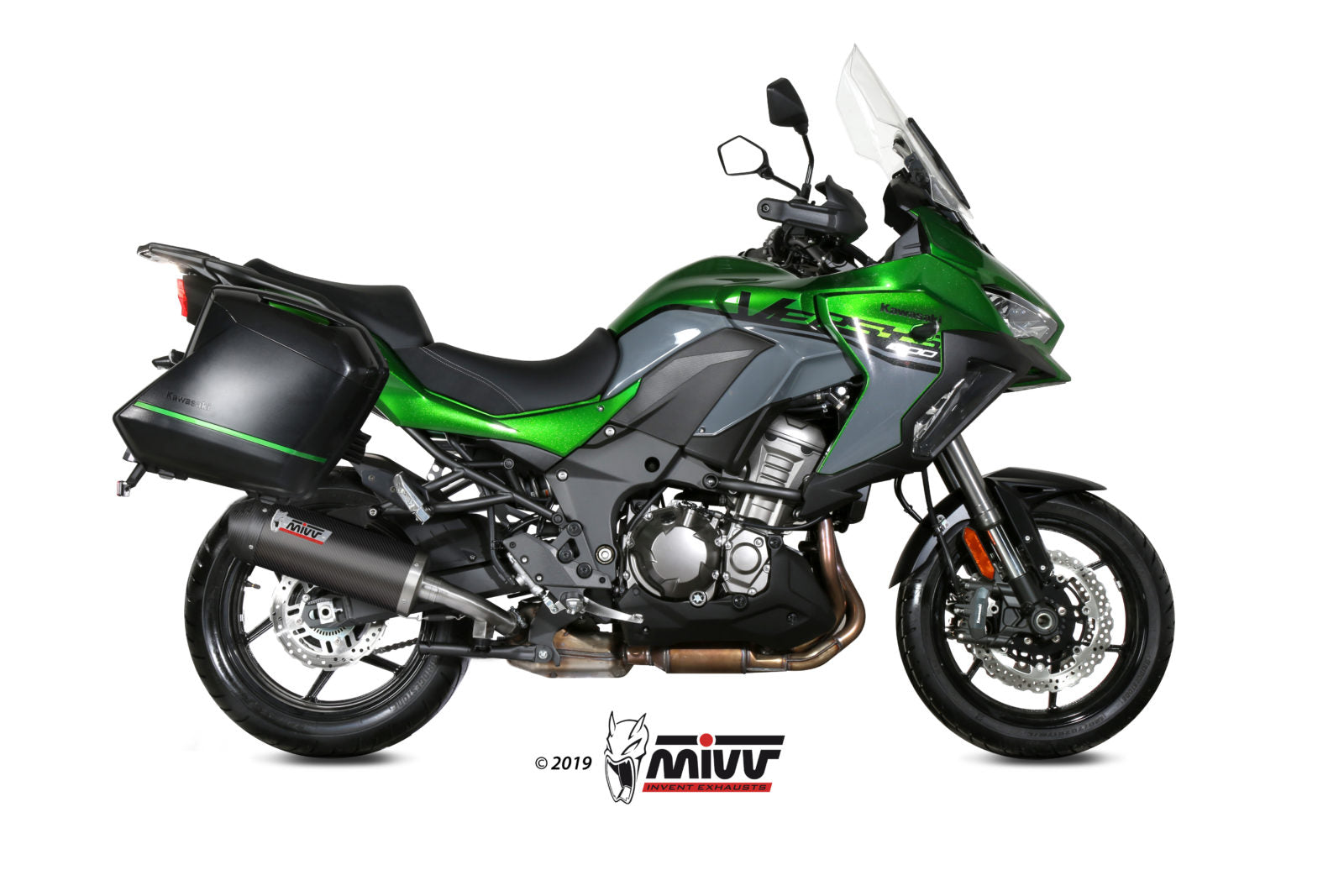 Mivv Oval Slip-On Exhaust for Kawasaki Versys 1000 2019-22