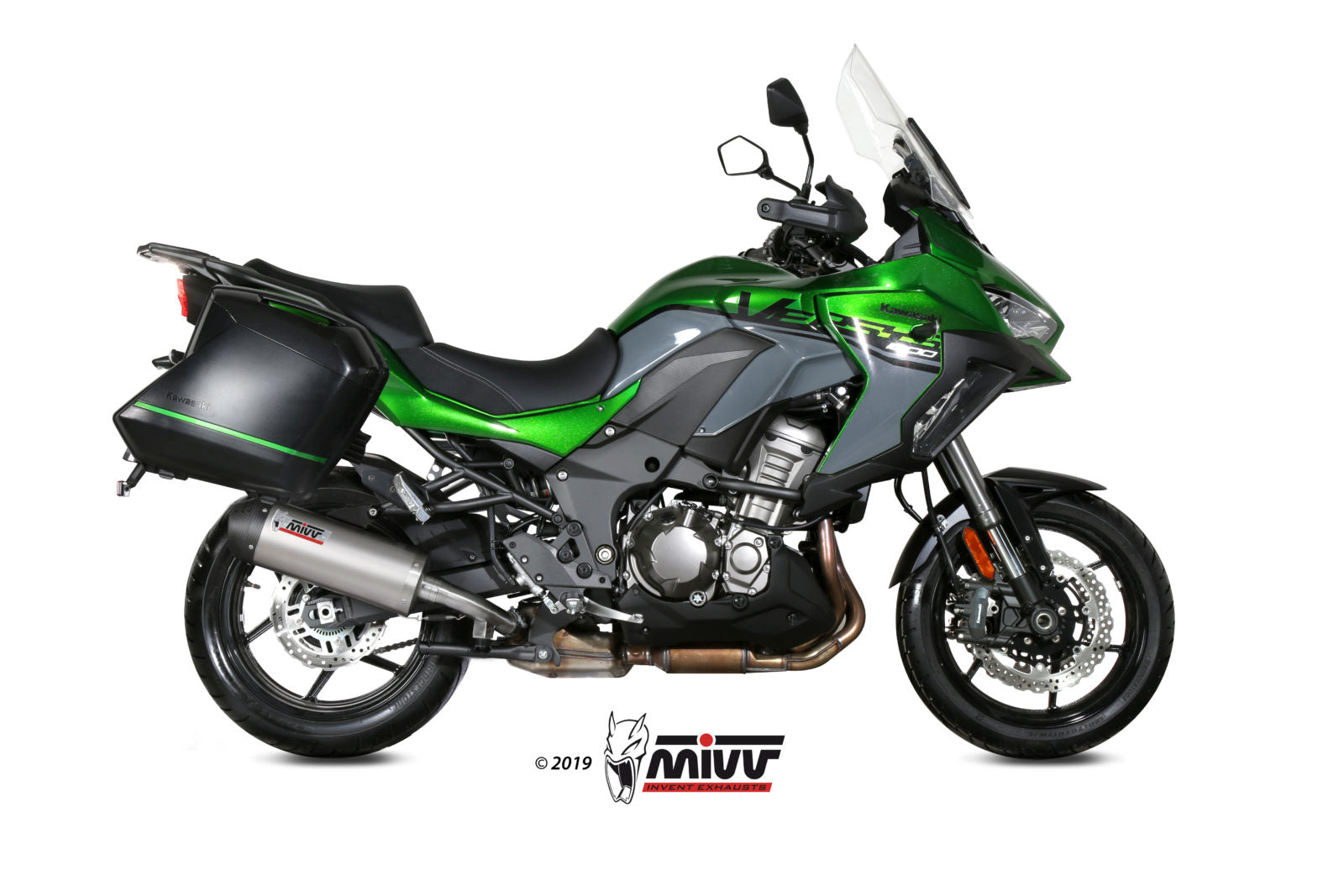 Mivv Oval Slip-On Exhaust for Kawasaki Versys 1000 2019-22