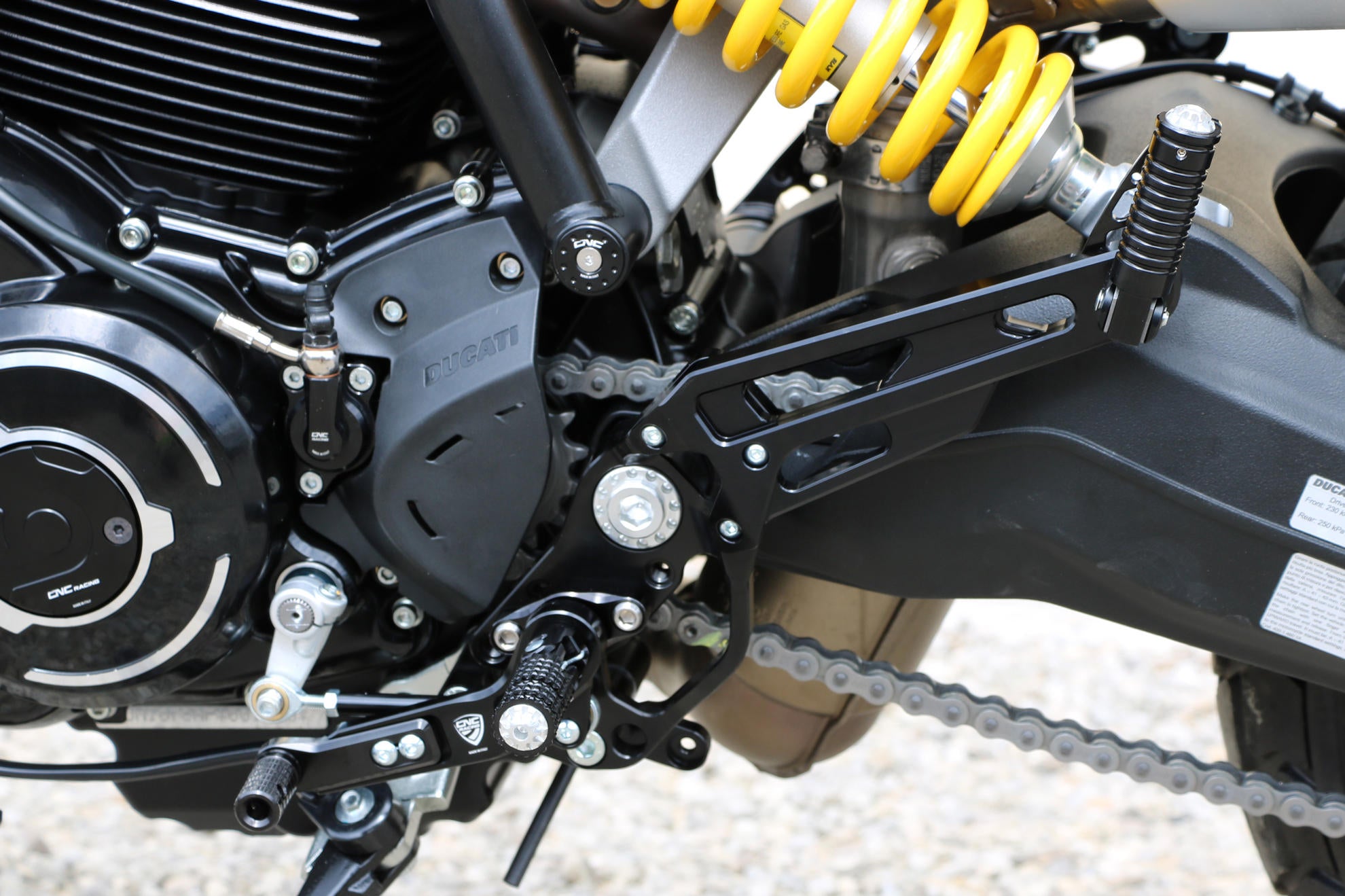 CNC Racing Adjustable Rear Sets for Ducati Scrambler 1100