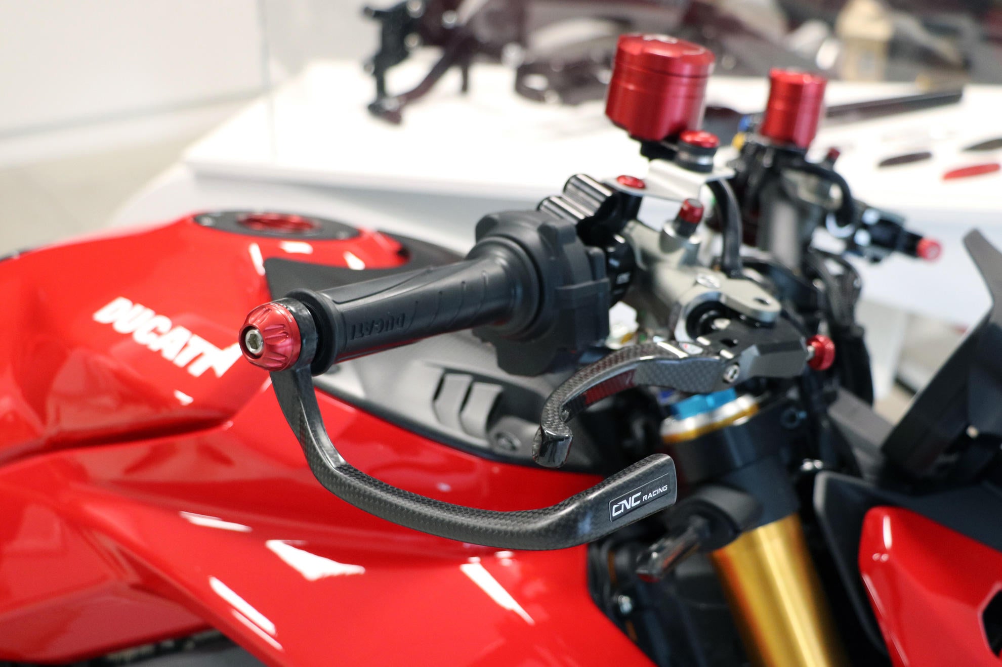 CNC Racing Carbon Fibre Lever Protection For Ducati Panigale V2