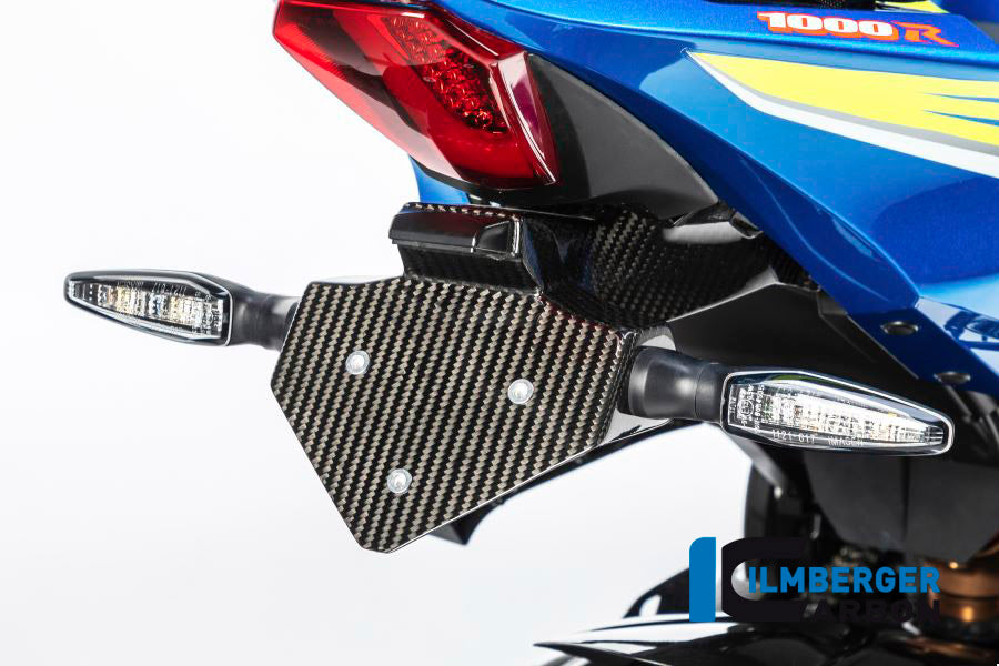 Ilmberger Carbon Fibre Number Plate Holder For Suzuki GSXR 1000 2017-22