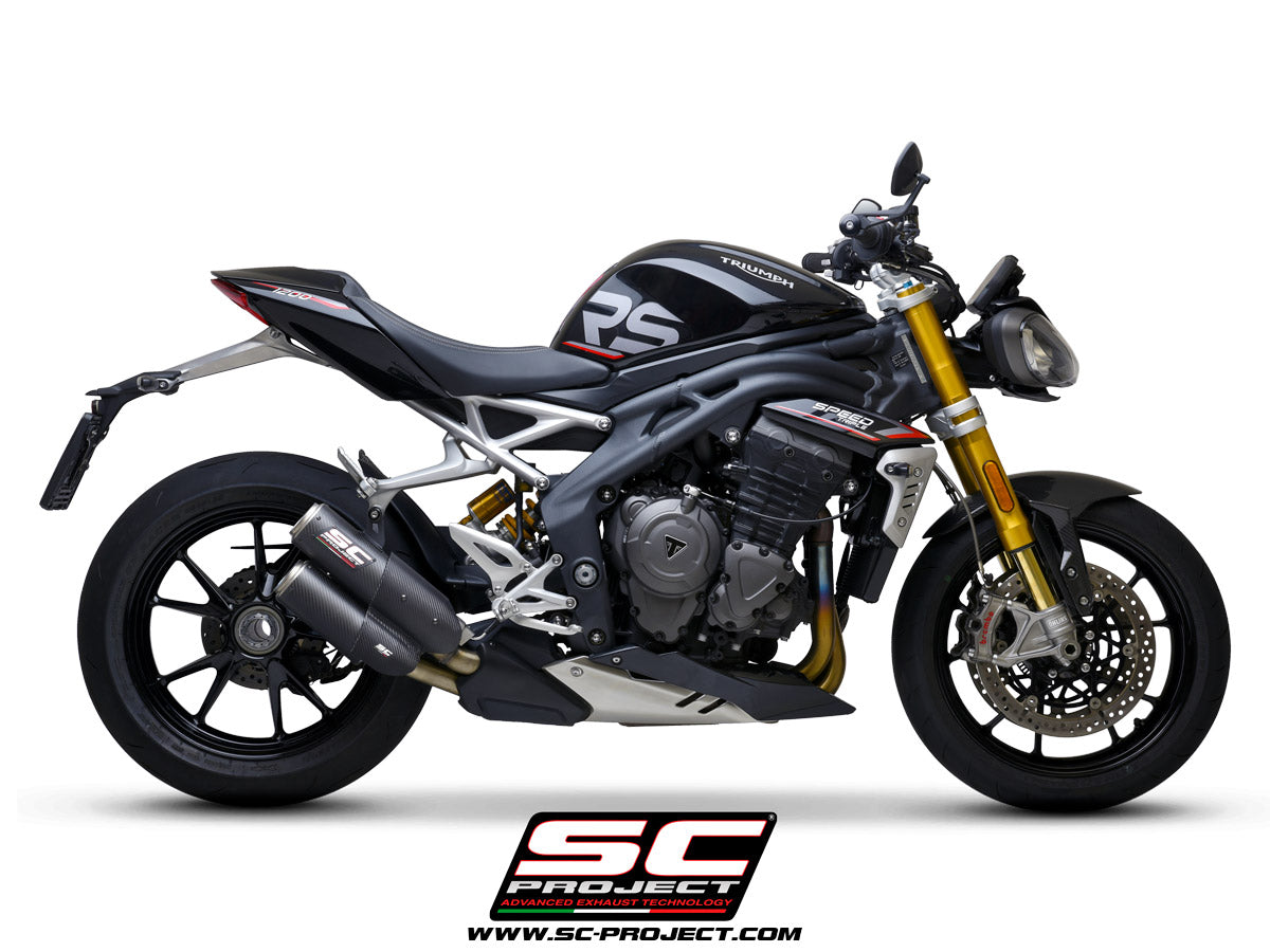 SC Project Twin CR-T Slip-On Exhaust for Triumph Speed Triple 1200 RS 2021-23